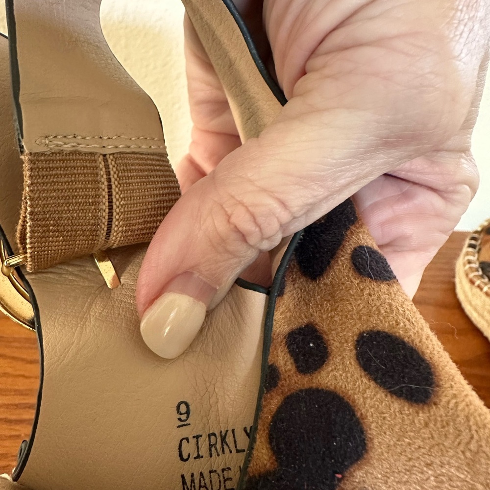 Catherine Malandrino Animal Print Wedge Espadrilles - Picture 7 of 7